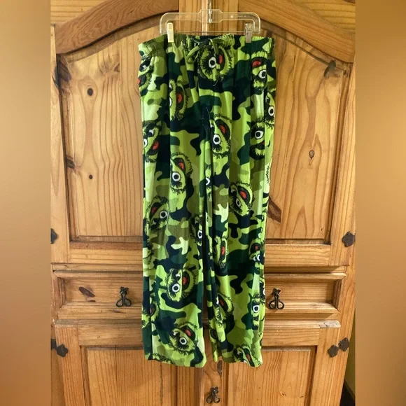 Sesame Street Pants Men Sesame Street Oscar Grouch Green